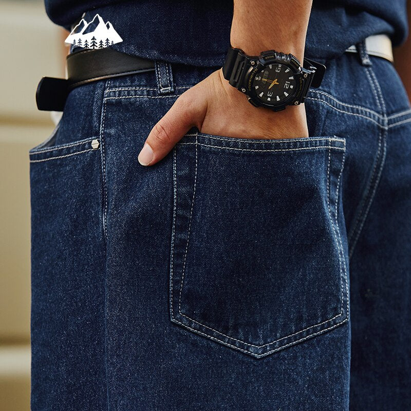Shorts jeans masculinos estilo vintage