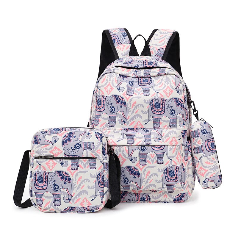 Kit escolar de 3 peças bolsa+mochila+estojo