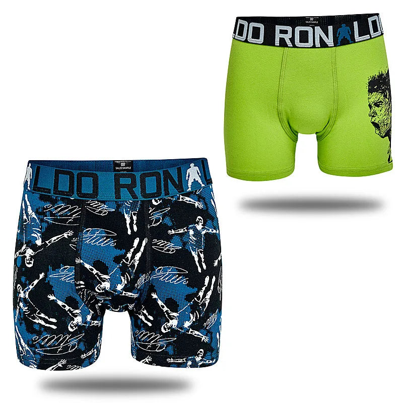 6 peças de cuecas boxers infantil masculina em algodão de alta qualidade e padrão geométrico