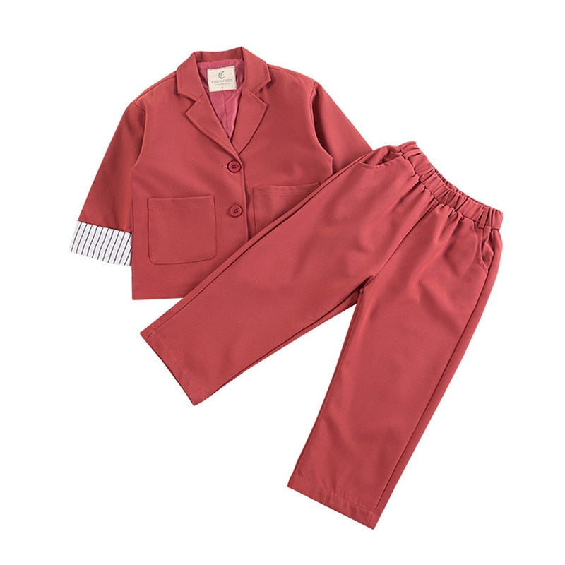 Roupa plissada infantil, saia e jaqueta para meninas, uniforme escolar de inverno