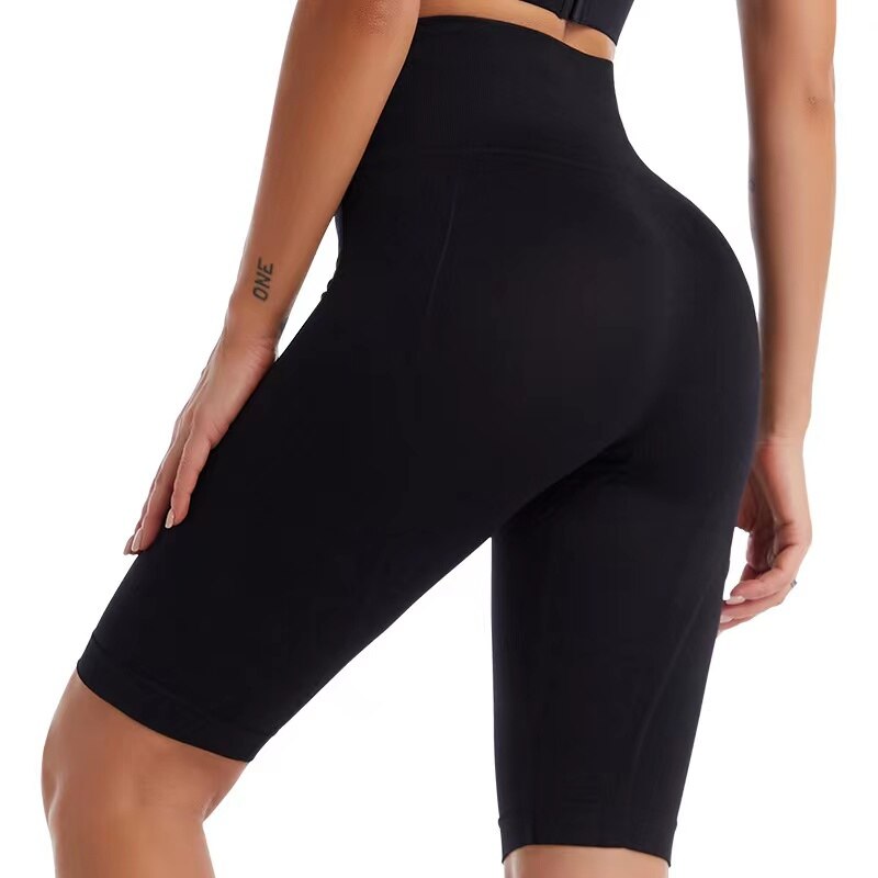 Shorts leggings esportivos femininos de cintura alta