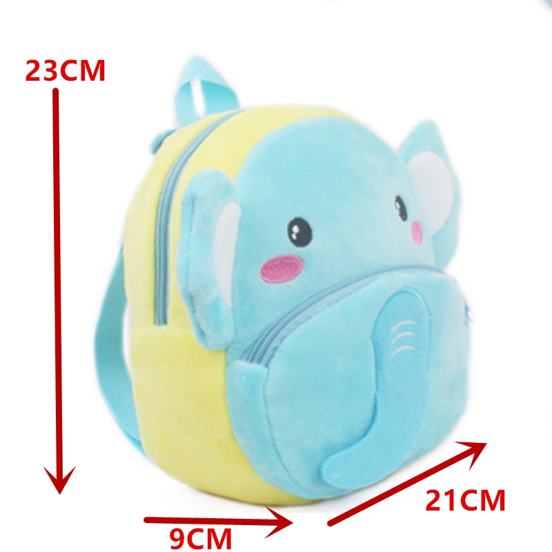 Mini mochila infantil escolar 3d de desenhos animados de pelúcia