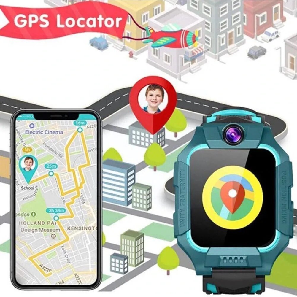 Relógio infantil inteligente com GPS e videochamada  com câmera e mensagens