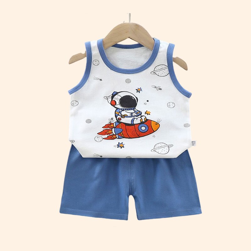 Conjunto infantil unissex 2 peças  colete + short