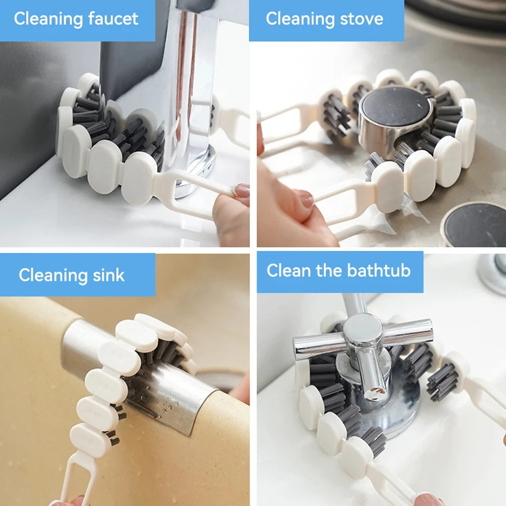 Escova de limpeza flexível para espaços domésticos de cerdas duras e duráveis