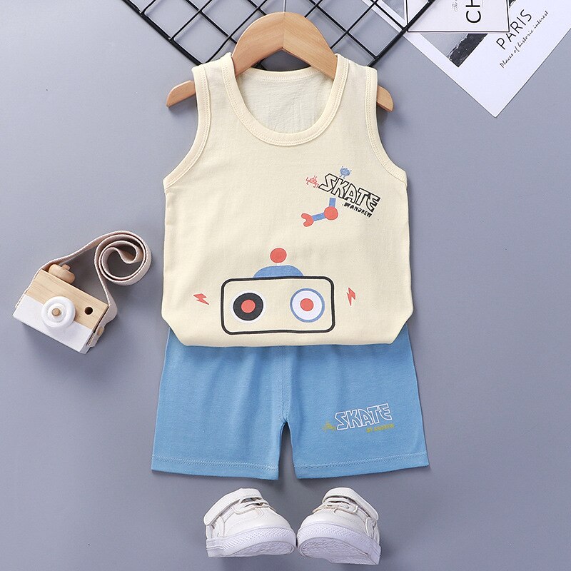 Conjunto infantil unissex 2 peças  colete + short