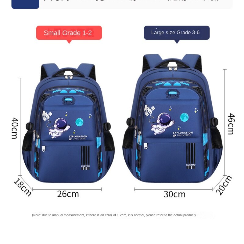 Mochila escolar infantil à prova d'água para meninos