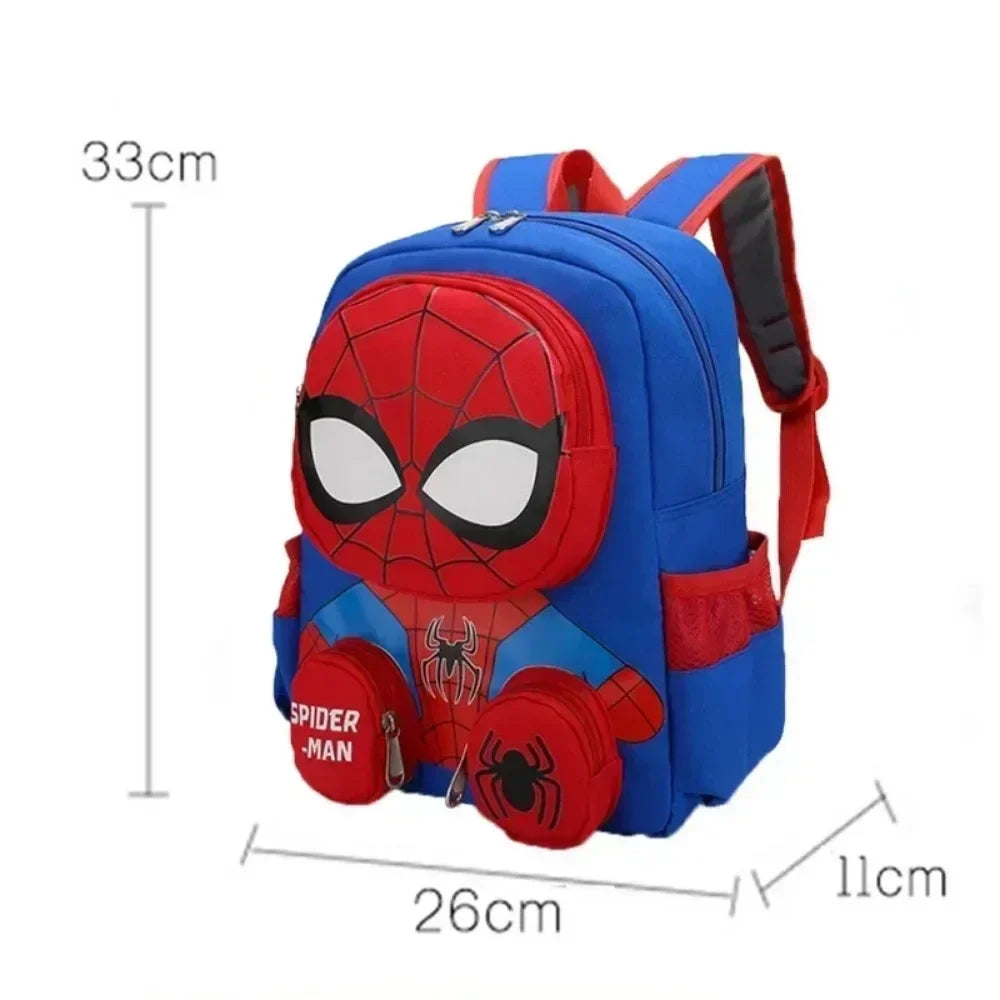 Mochila escolar leve com desenho animado em 3D do Homem- Aranha