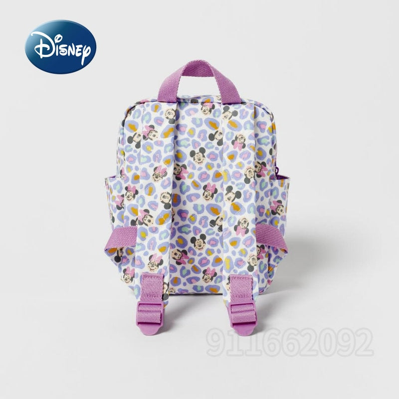 Mochila infantil Disney Minnie caricatura fofa para meninas