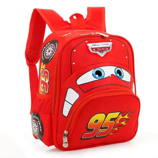 Mochila escolar infantil para meninos com desenho do Relâmpago McQueen de 3 a 6 anos