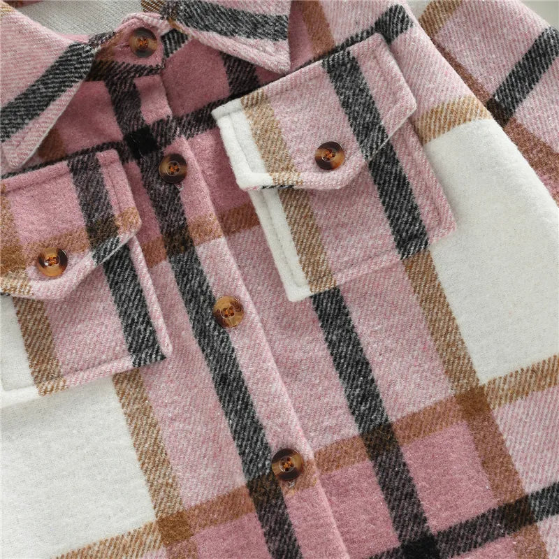 Camisa infantil xadrez de algodão