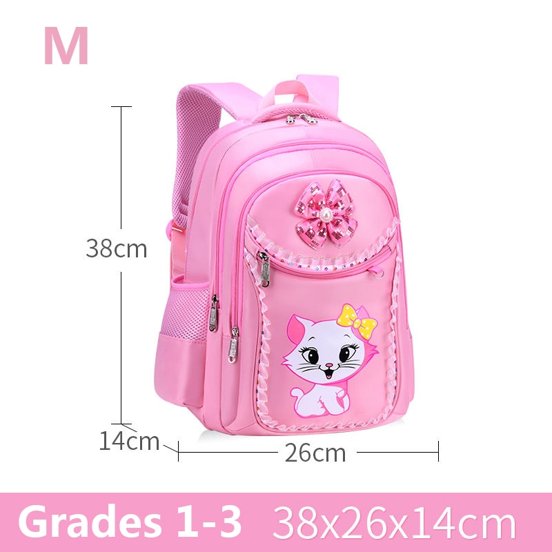 Kit escolar rosa fofa infantil para meninas mochila + estojo + bolsa pequena