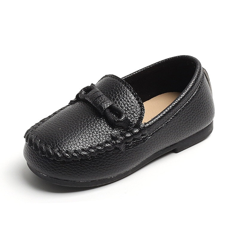 Sapatos  infantis masculinos mocassins de couro sem cadarço 1-6 anos