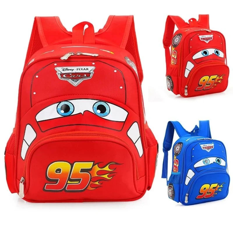 Mochila escolar infantil para meninos com desenho do Relâmpago McQueen de 3 a 6 anos