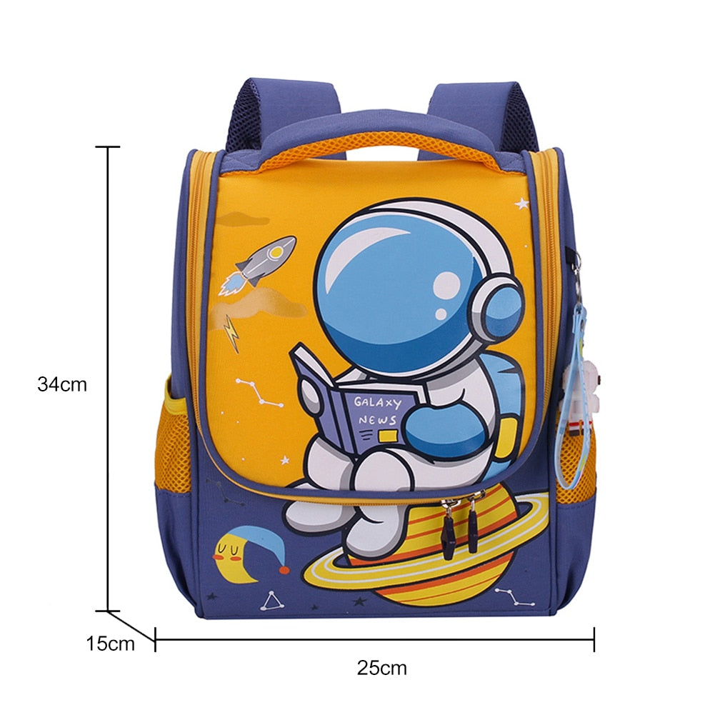 Mochila infantil com desenho do astronauta ou do coelho