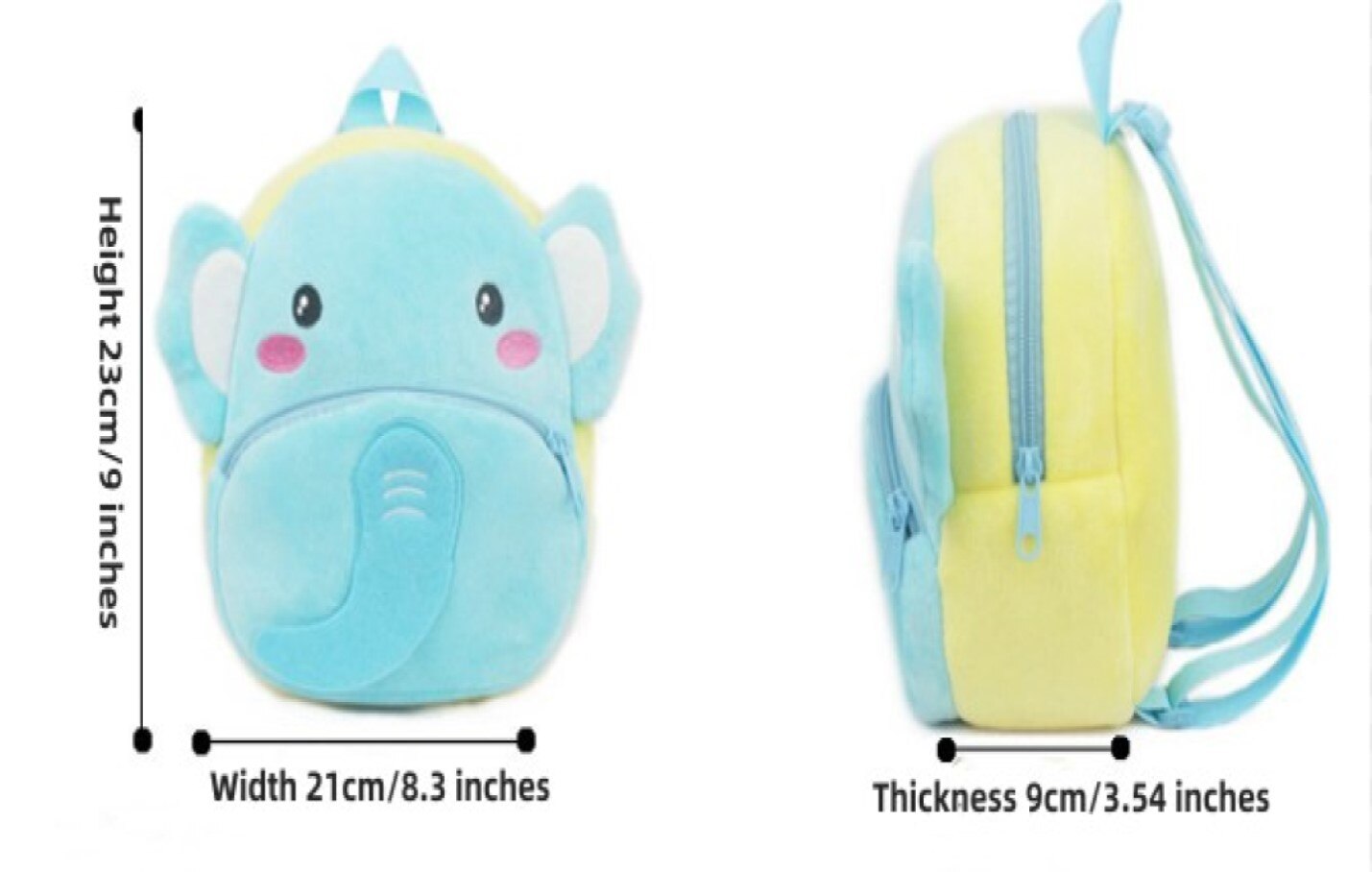 Mochila infantil de pelúcia