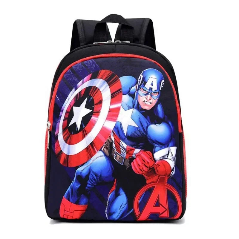 Mochila escolar leve com grande capacidade para meninos 3-10 anos com desenhos da Marvel