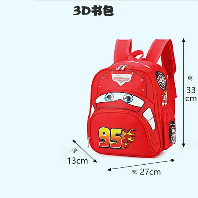 Mochila escolar infantil para meninos com desenho do Relâmpago McQueen de 3 a 6 anos