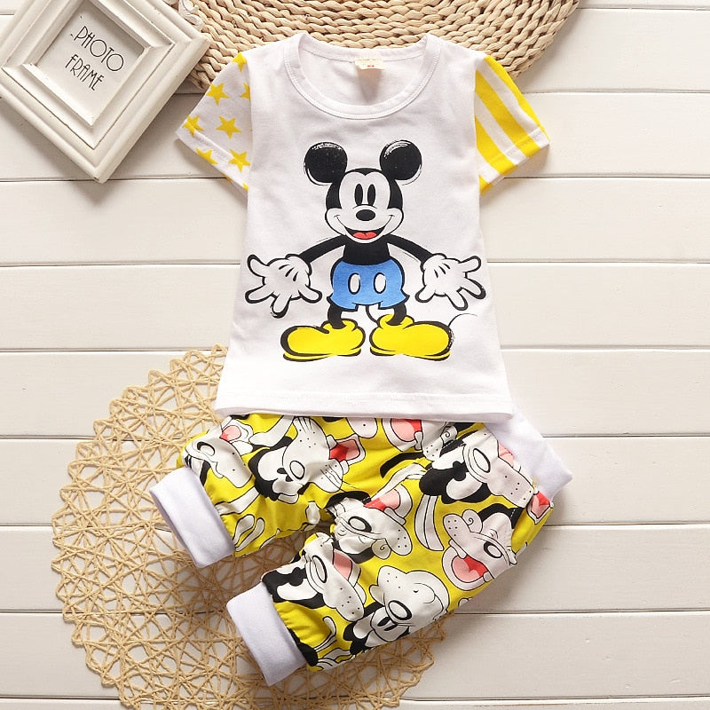 Conjuntos de Roupas Mickey e Minnie para meninos e meninas