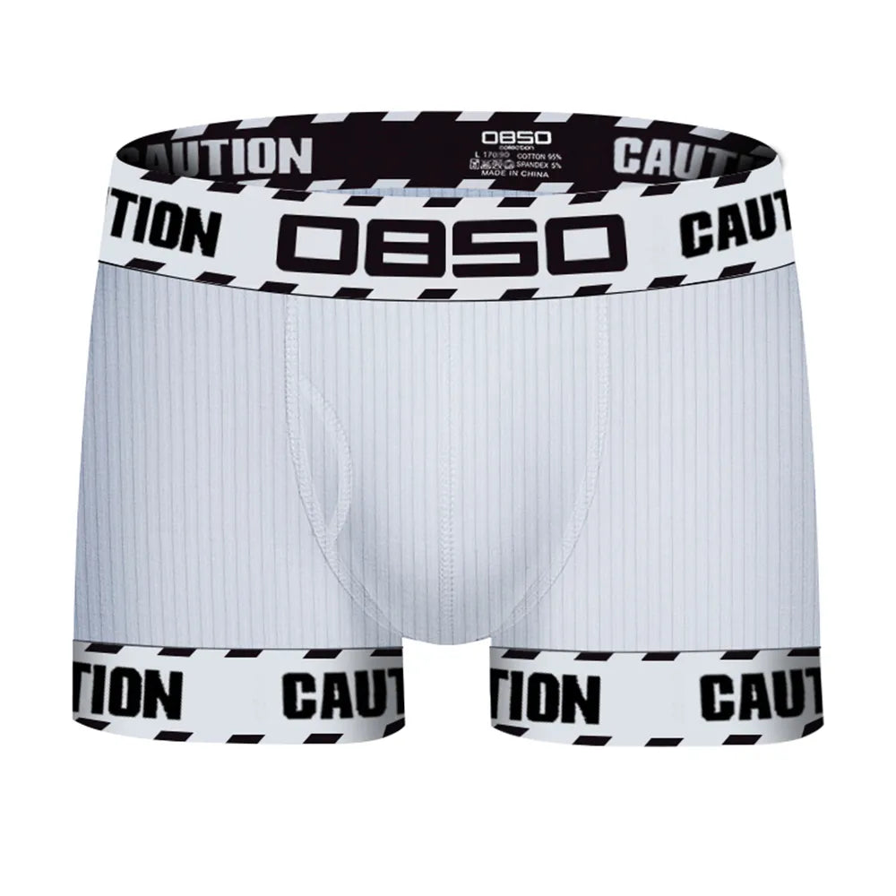 Cueca boxer sexy masculinas longa e macia em algodão