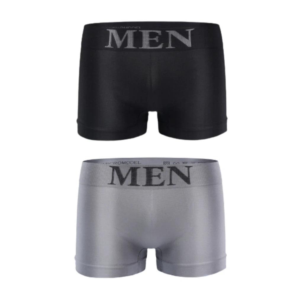 Conjunto de 5 cuecas boxer masculinas em microfibra - cores variadas e sortidas