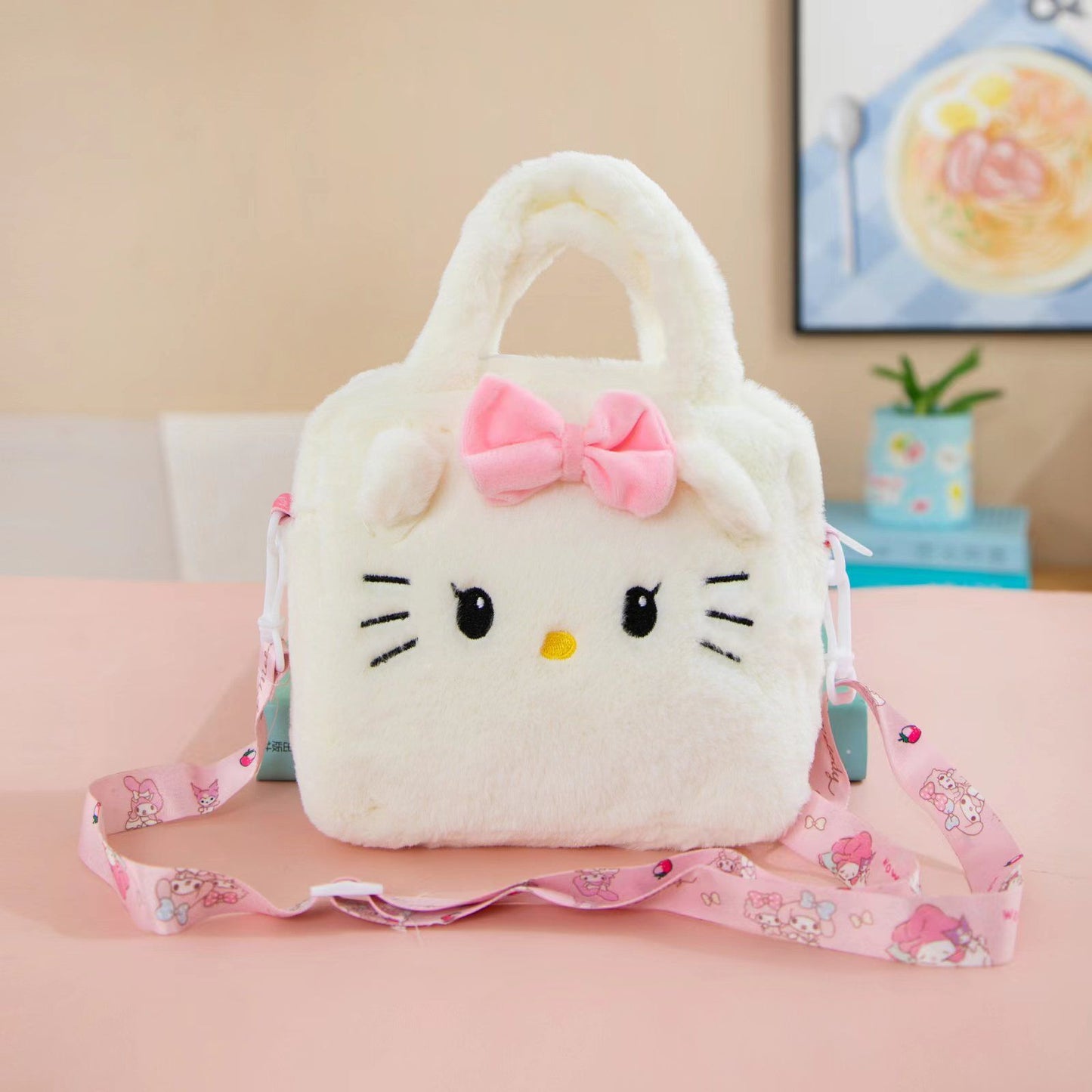 Bolsa de pelúcia infantil