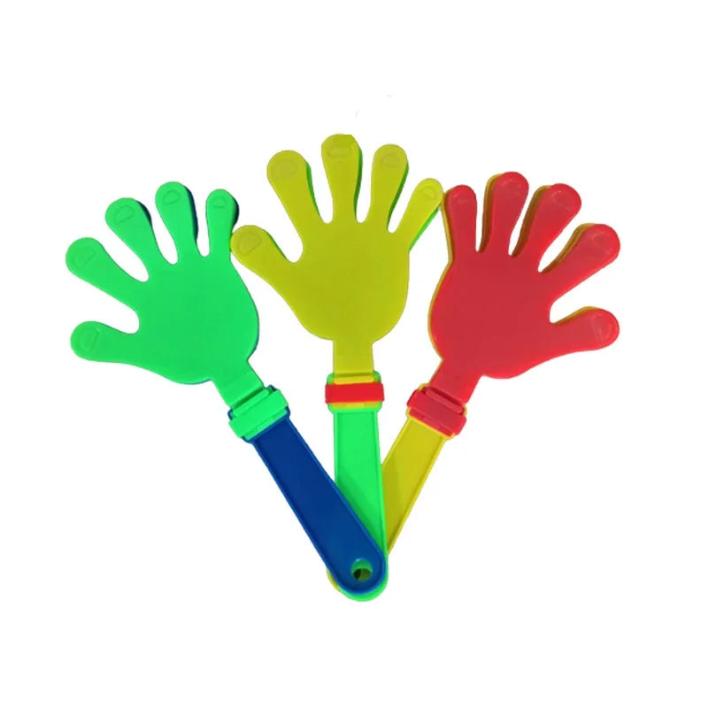 Clappers de mão em plástico fazedor de barulho, acessório para festa de aniversário 28cm (cor aleatória)