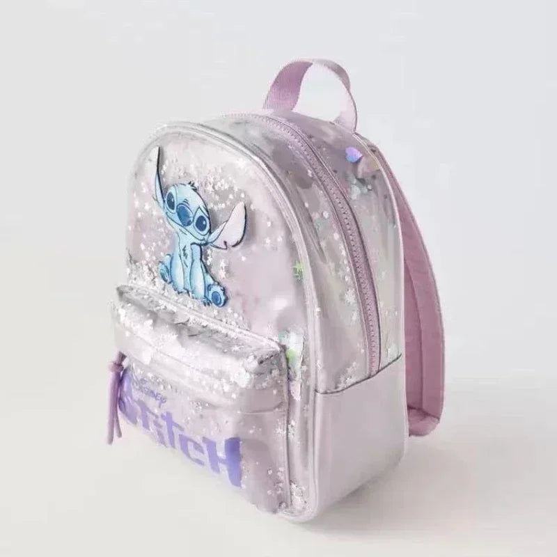 Mochila escolar para meninas com desenho do Stitch elegante e versátil