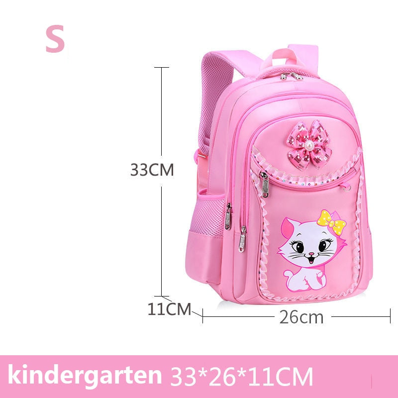 Kit escolar rosa fofa infantil para meninas mochila + estojo + bolsa pequena