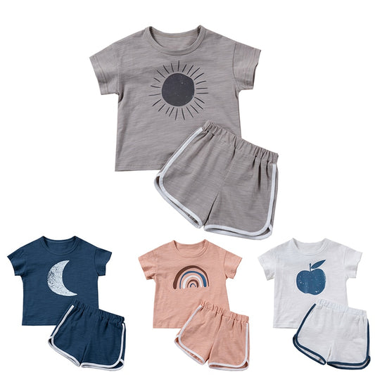 Conjunto infantil unissex short + camiseta