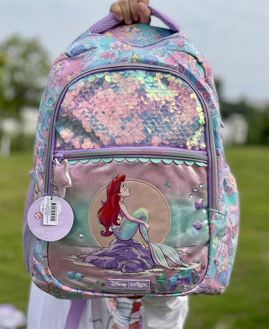 Mochila escolar autêntica da disney, lancheira ou estojo do desenho da Sereia