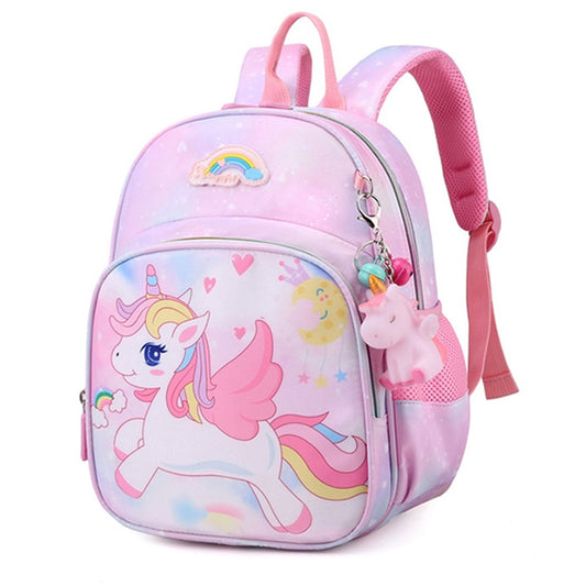 Mochila escolar de unicórnio infantil para meninas